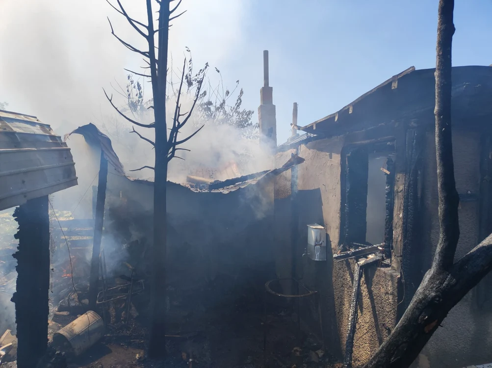 Pompierii au lichidat incendiul FOTO: ISU Vrancea