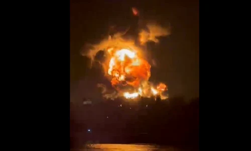 Atac rusesc asupra portului Ismail din Ucraina FOTO Captura video