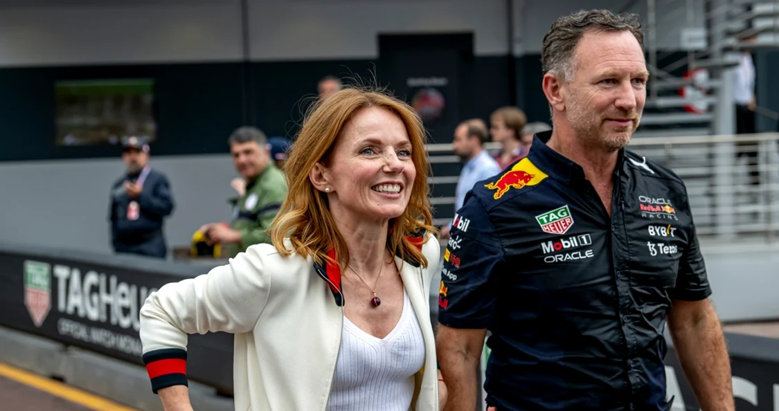 Christian Horner și soția sa, cântăreața Gerri Halliwell. Foto Shutterstock
