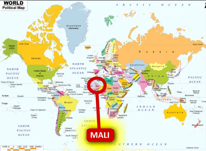 Mali se află în vestul Africii