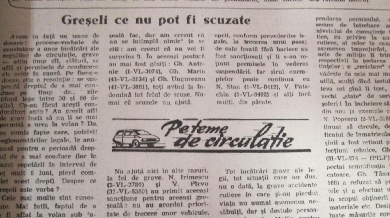 Articol din ziarul Orizont, 1989. Foto Adevarul