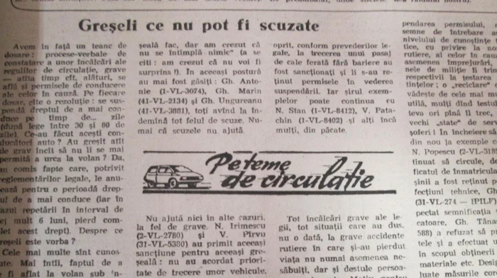 Articol din ziarul Orizont, 1989. Foto Adevarul