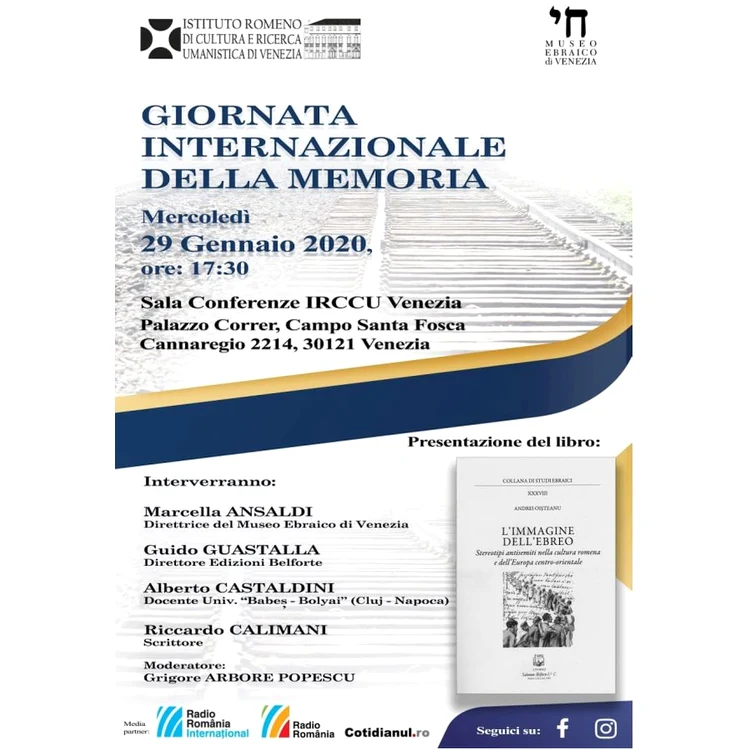 „Imaginea evreului în cultura română”, de Andrei Oişteanu, tradus în limba italiană şi prezentat la Veneţia jpeg