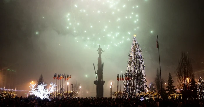 Focurile de artificii din centrul Clujului au durat un sfert de ora