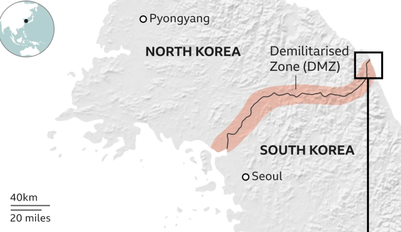 Zona demilitarizata dintre cele doua Corei FOTO BBC