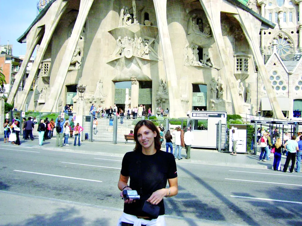Miki a rămas impresionată de catedrala Sagrada Familia