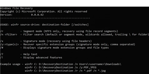 Windows File Recovery