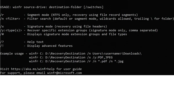 Windows File Recovery
