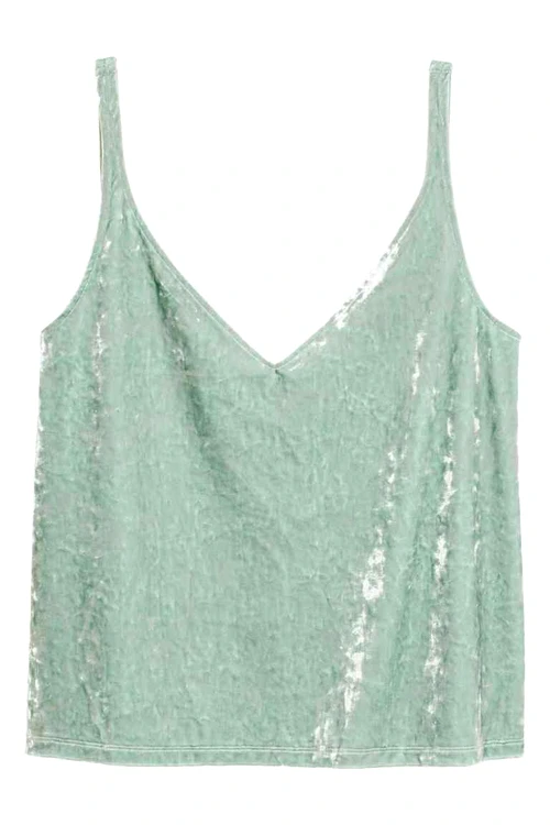 Top de catifea cu bretele, H&M, 59,90 lei jpg jpeg