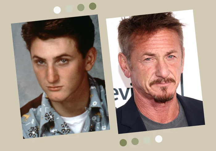 Sean Penn, în tinerete (în stânga) și în prezent (în dreapta) / fotografii: Getty Images.