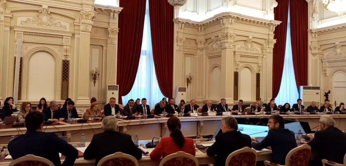 Membrii comisiilor de specialitate care au dezbătut legea pensiilor speciale FOTO R.Eremia
