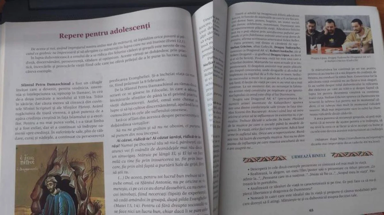 Rapperii sunt "repere pentru adolescenţi". FOTO: manual de religie