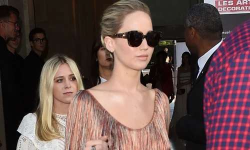 Jennifer Lawrence is seen arriving at the Christian Dior 70th anniversary exhibition Party in Paris jpeg