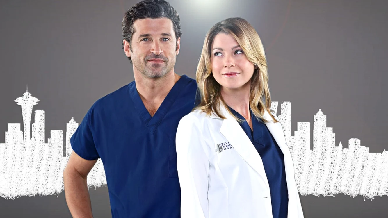 Derek Shepherd (Patrick Dempsey) şi Meredith Grey (Ellen Pompeo), protagoniştii serialului „Anatomia lui Grey“