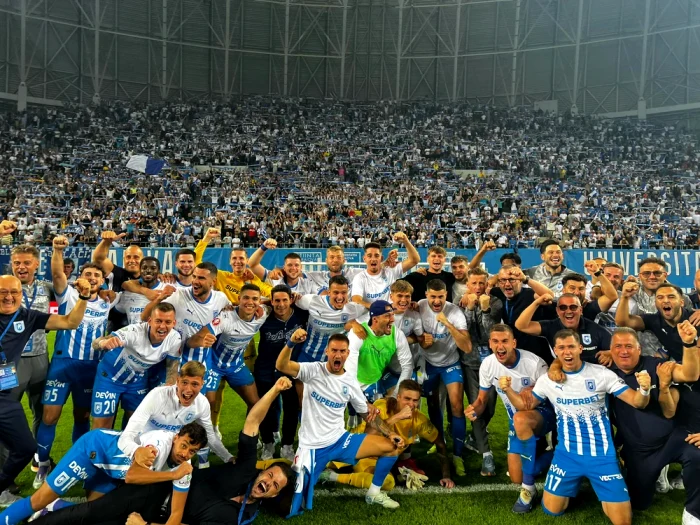 Bucurie de nedescris la Craiova.  Foto Facebook/U Craiova