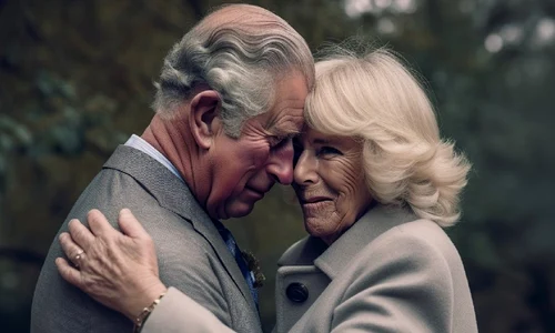 Regina Camilla si Regele Charles in ipostaze tandre, fotografii realizate cu AI   Instagra,, (5) jpg