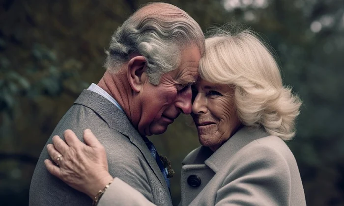Regina Camilla si Regele Charles in ipostaze tandre, fotografii realizate cu AI   Instagra,, (5) jpg