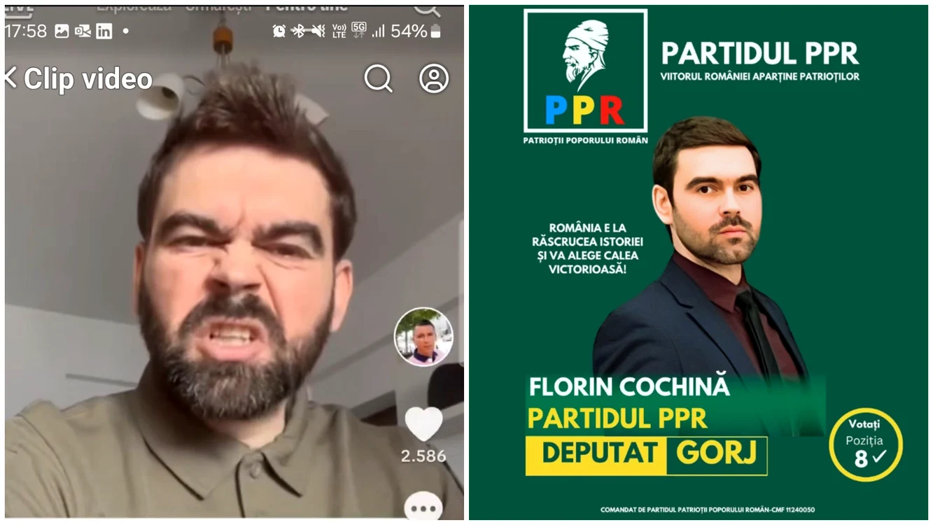 Florin Cochină a candidat la Camera Deputaților în 2024. FOTO: captură video TikTok/Instagram
