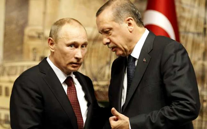 Preşedintele rus Vladimir Putin şi premierul turc Recept Tayyip Erdogan