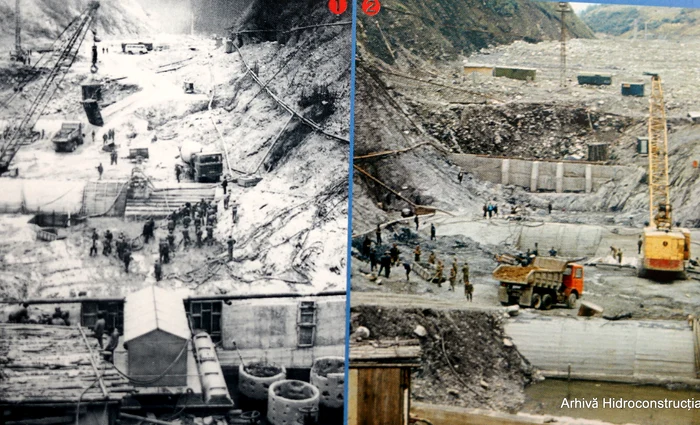 Lucrări la Amenajarea hidroenergetică Râul Mare - Retezat. Foto: Hidroconstrucția