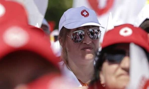 Protest Sanitas în Piaţa Victoriei FOTO Inquam Photos Octav Ganea