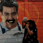 Pictură murală cu Maduro la Caracas foto profimedia jpg