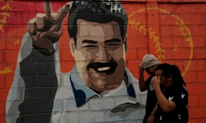 Pictură murală cu Maduro la Caracas foto profimedia jpg