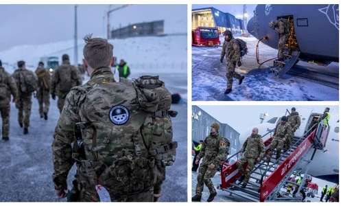 Soldați danezi sosesc în Groenlanda, unde vor participa la exercițiul Arctic Endurance. FOTO X