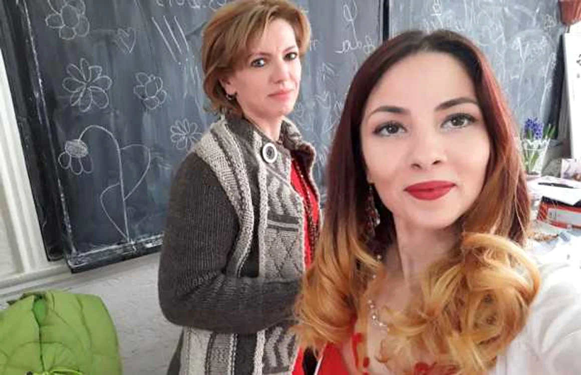 Mirabela Pâslaru( în prim-plan) alături de o colegă FOTO Mirabela Pâslaru/Facebook