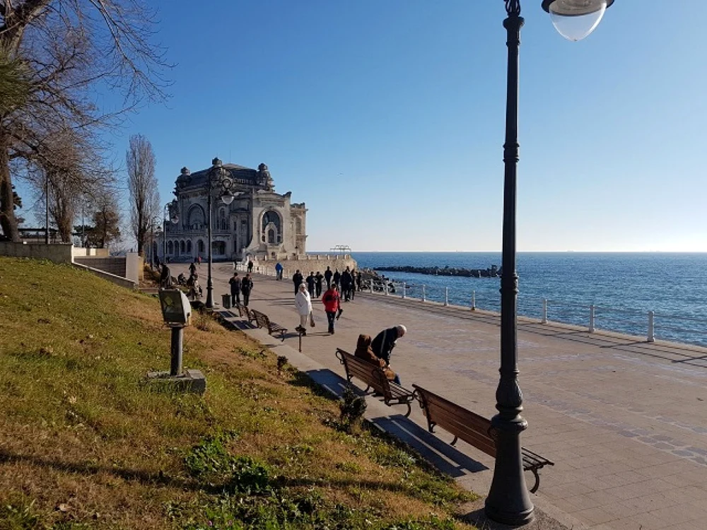 Faleza Cazinoului din Constanta a treia zi de Craciun