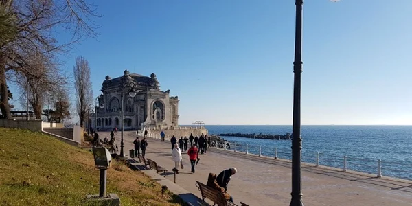 Faleza Cazinoului din Constanta a treia zi de Craciun