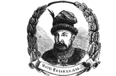 Matei Basarab, litografie publicata de Dimitrie Papazoglu, la 1891, după fresca Mitropoliei din Crâncoveni