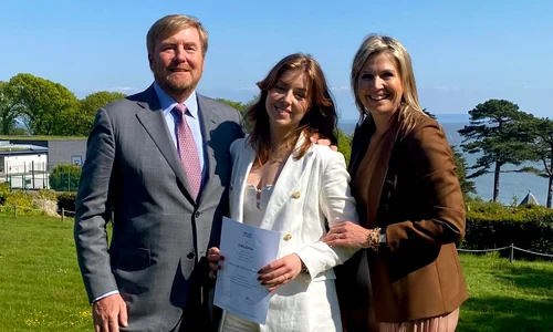 Prințesa Alexia a Olandei cu Regele Willem Alexander și Regina Maxima   Casa Regală olandeză jpg