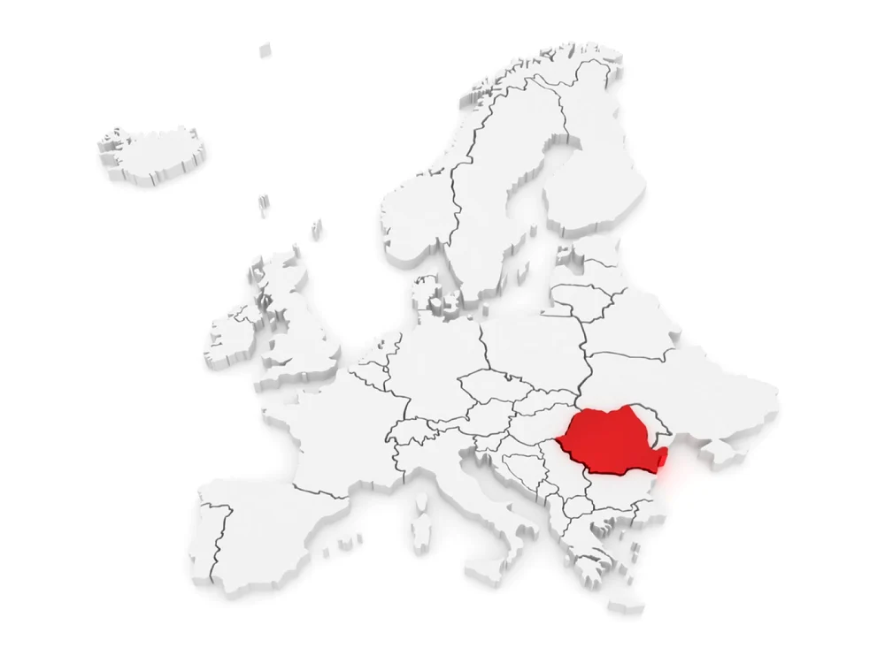 România pe harta Europei FOTO Shutterstock