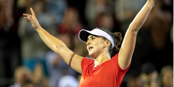 Tenis Bianca Andreescu canadianca cu origini româneşti în Vaideeni - Vâlcea Foto teniscanada com