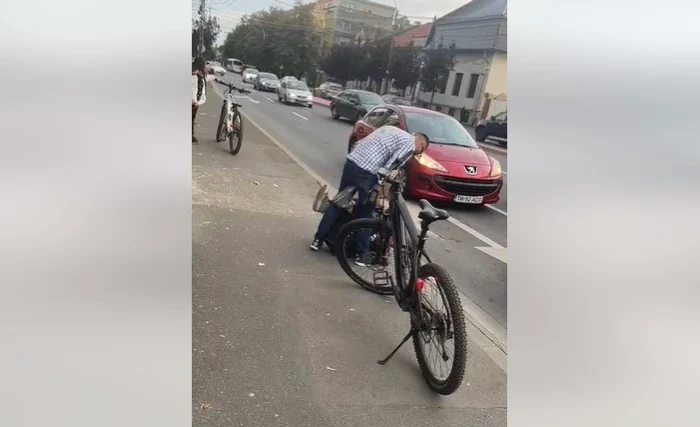 Incidentul a avut loc pe strada Constantin Brâncoveanu din Timișoara FOTO Facebook (captura)