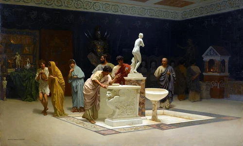 În salonul de primire al lui Mecena. Pictură de Stefan Bakałowicz (© Wikimedia Commons)