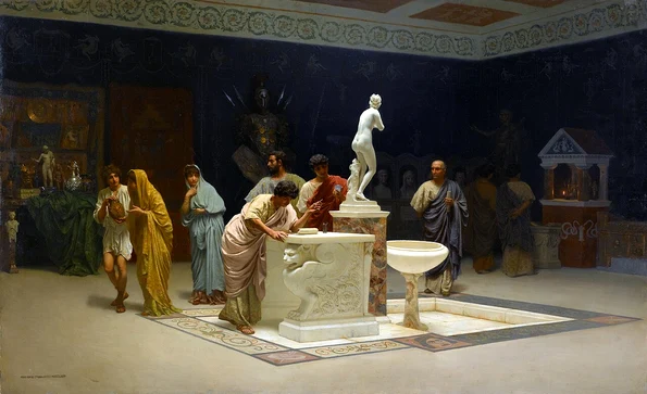 În salonul de primire al lui Mecena. Pictură de Stefan Bakałowicz (© Wikimedia Commons)