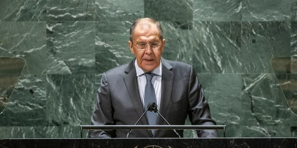 Serghei Lavrov la a 76-a Adunare Generala a ONU FOTO EPA-EFE