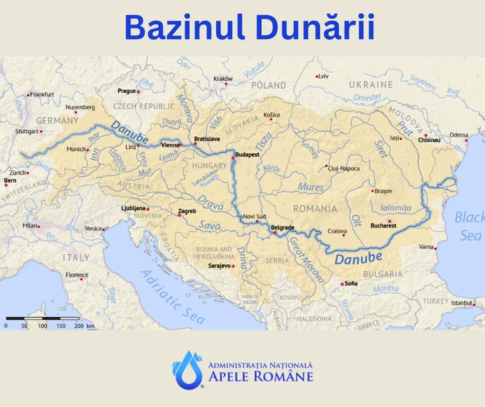 Schimbările climatice modifică radical bazinul Dunării FOTO Apele Române