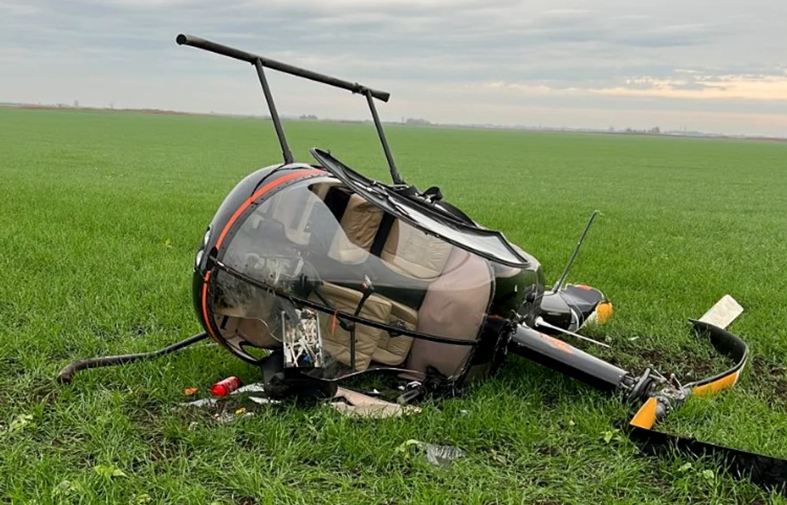 Elicopterul a aterizat lângă Becicherecu Mic FOTO Adevărul