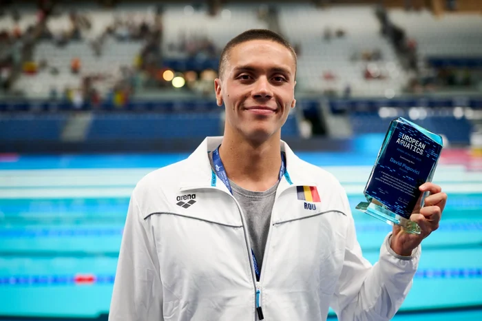  David Popovici, premiat de European Aquatics. FOTO FB FRNPM