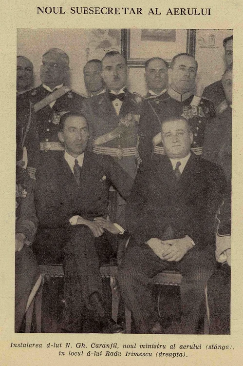 Instalarea unui alt ministru al Aerului în locul lui Radu Irimescu FOTO Biblioteca V.A. Urechia
