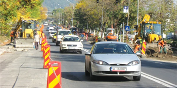 Traficul din Râmnic,  dat peste cap de lucrări