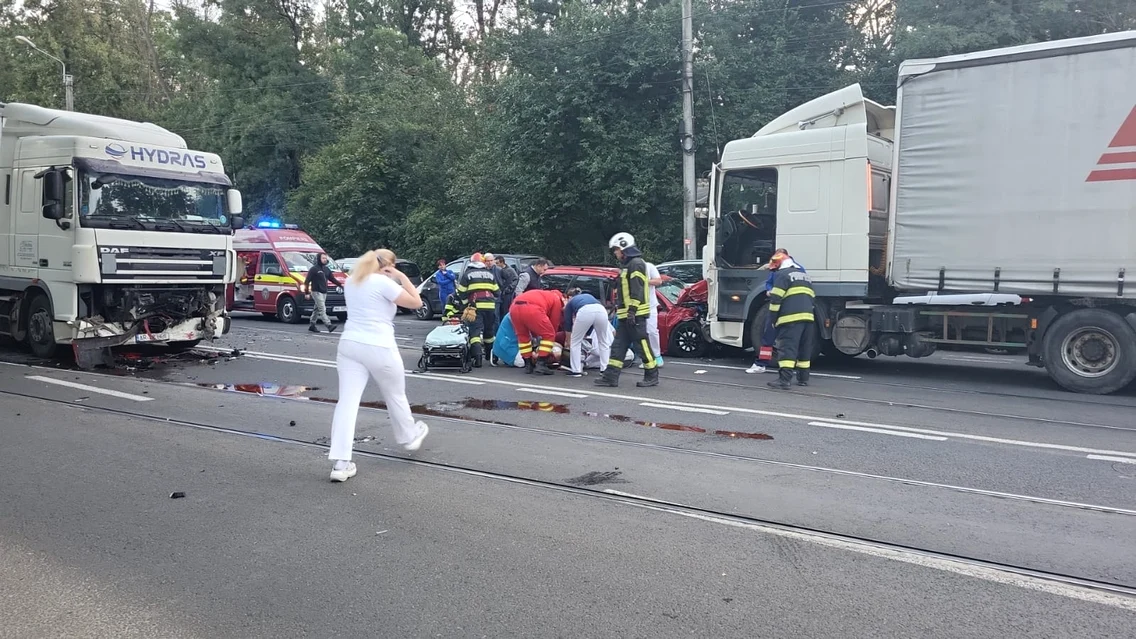 Accident la Timișoara FOTO Facebook/Spitalul Victor Babeș