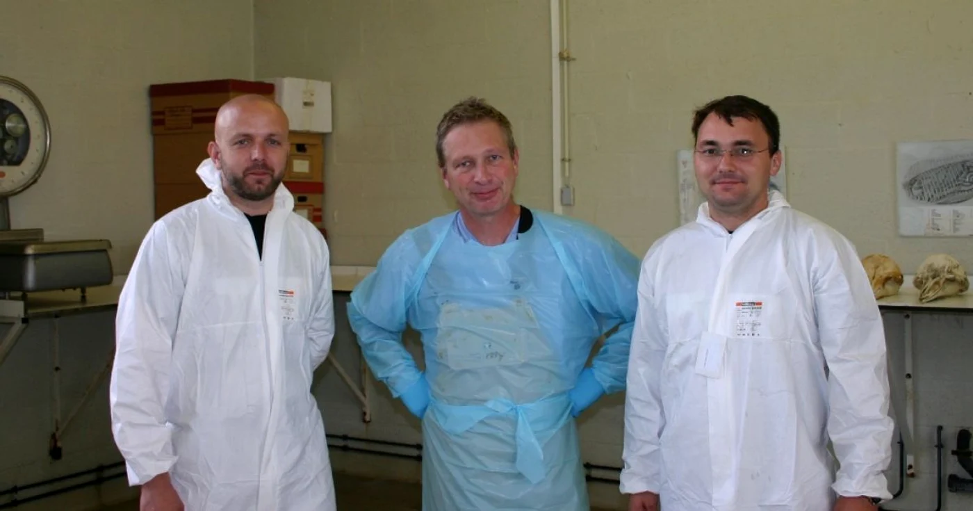 Răzvan Popescu-Mirceni şi specialiştii francezi FOTO Arhivă personală