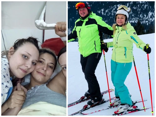 Andreea Popa a ajuns de pe pârtie, pe patul de spital, unde a stat 3 luni. Foto: arhiva personală