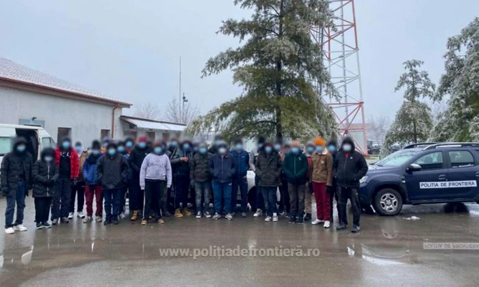 Migranţii încercau să ajungă la Timişoara FOTO Poliţia de Frontieră