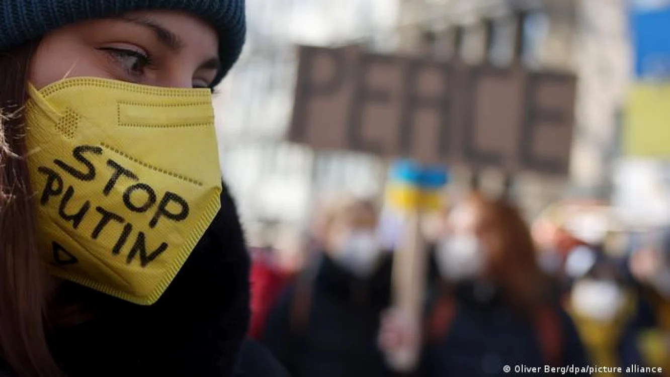 Demonstrantă pentru pace la Köln (28.02.2022)