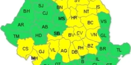 Avertizarea de cod galben va intra în vigoare din această noapte
